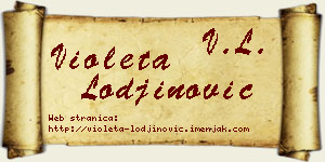 Violeta Lođinović vizit kartica